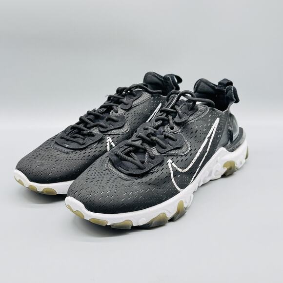 Nike Shoes Mens 9 Black React Vision Athletic Running Sneakers Low Top Lace Up - Picture 3 of 11